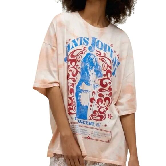 DAYDREAMER Janis Joplin in Concert One Size Tee w/ Sun Burst Tie Dye New w/o Tag - Picture 2 of 9